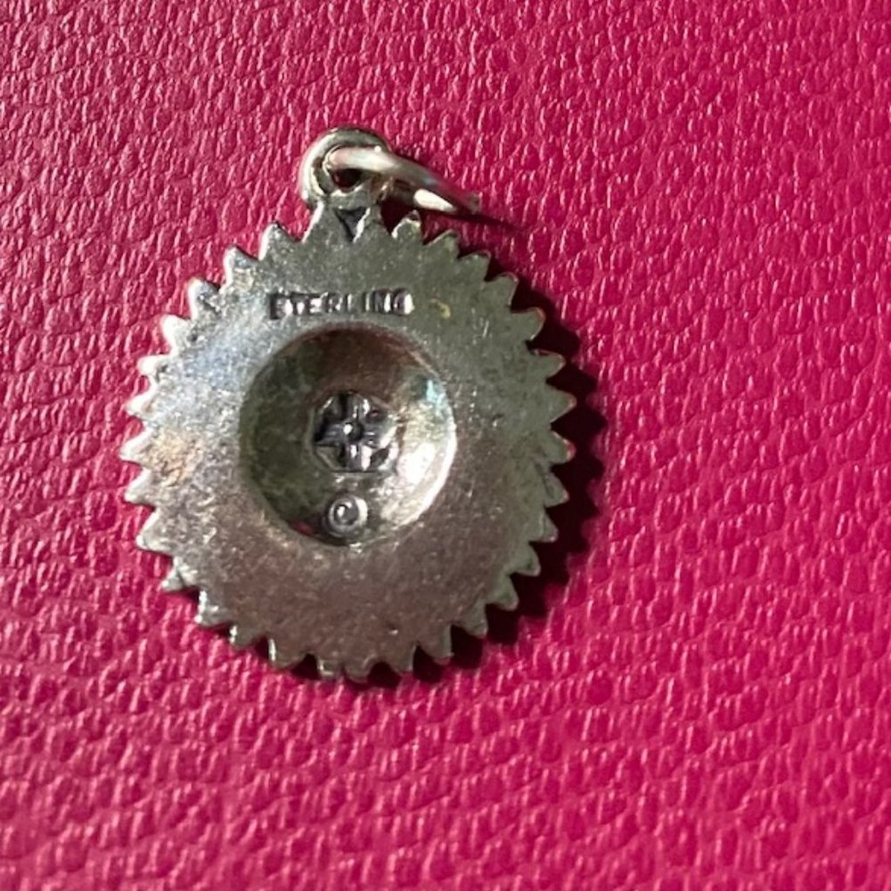New! Sunflower Sterling Silver Charm - Picture 2 of 2